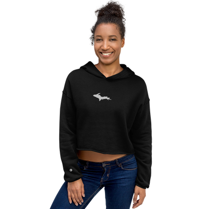 Michigan Upper Peninsula Hoodie (w/ Embroidered UP Outline) | Premium Cropped