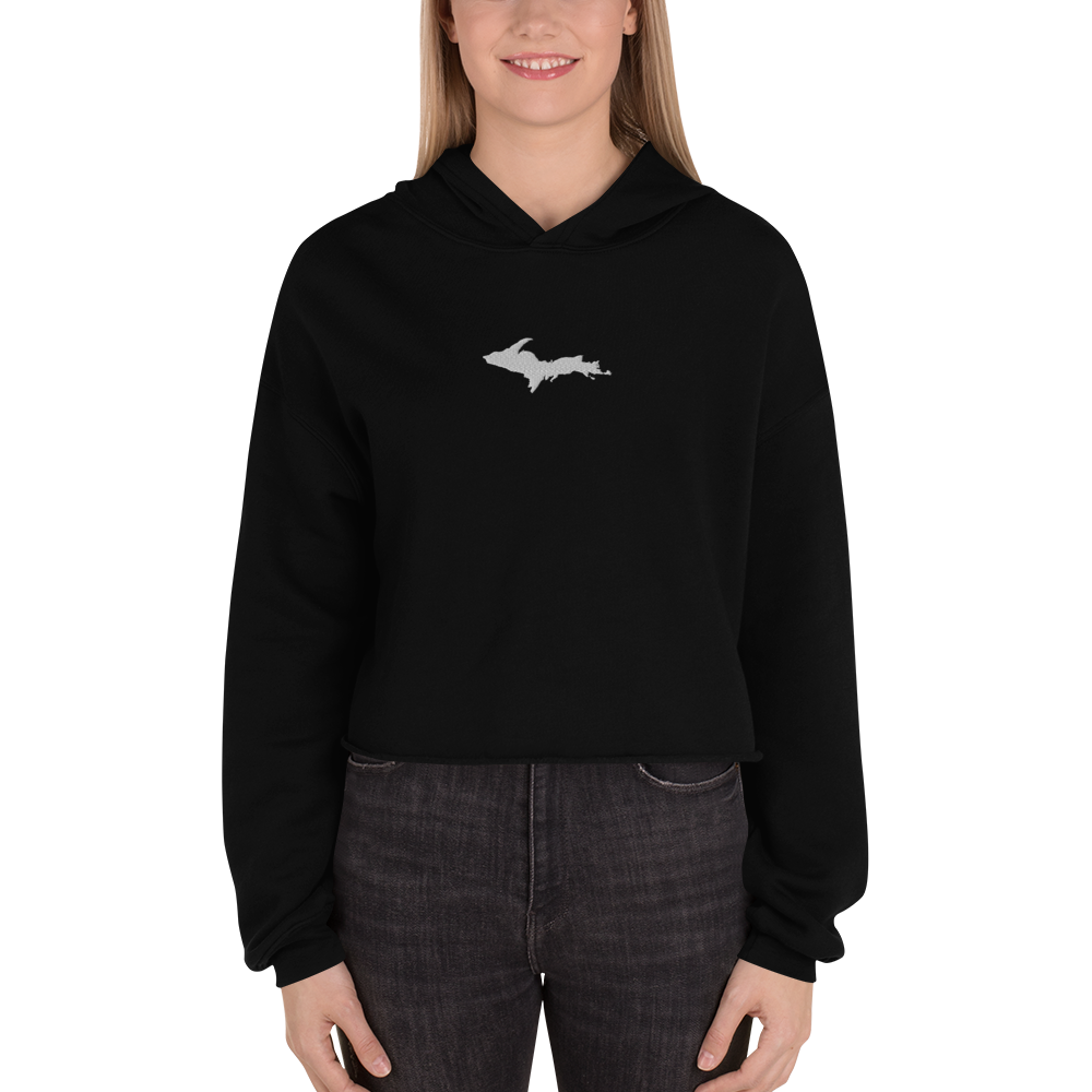 Michigan Upper Peninsula Hoodie (w/ Embroidered UP Outline) | Premium Cropped