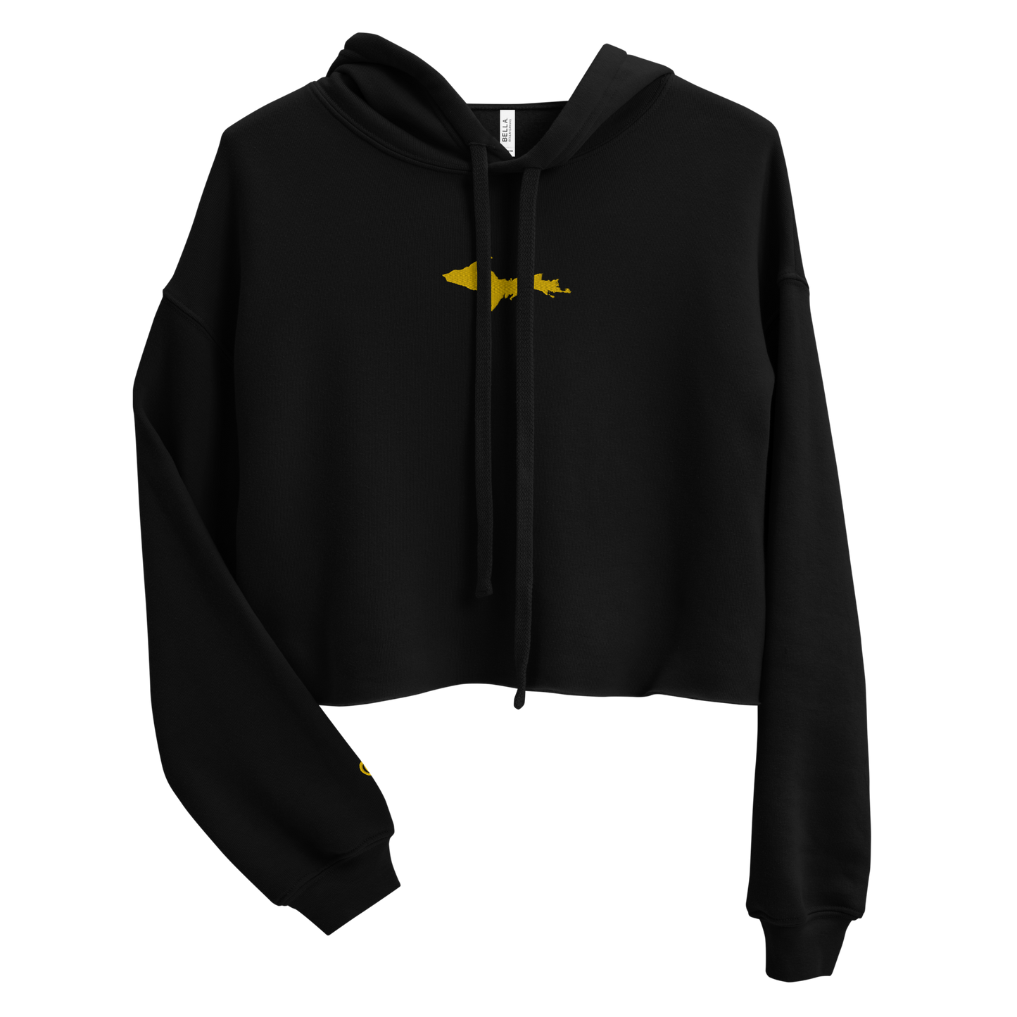 Michigan Upper Peninsula Hoodie (w/ Embroidered Gold UP Outline) | Premium Cropped