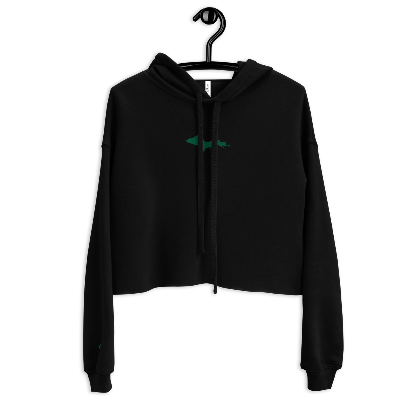 Michigan Upper Peninsula Hoodie (w/ Embroidered Green UP Outline) | Premium Cropped