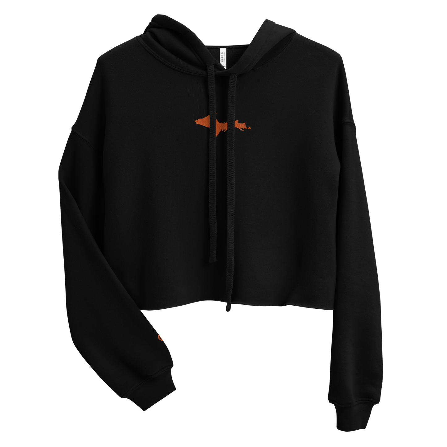 Michigan Upper Peninsula Hoodie (w/ Embroidered Orange UP Outline) | Premium Cropped