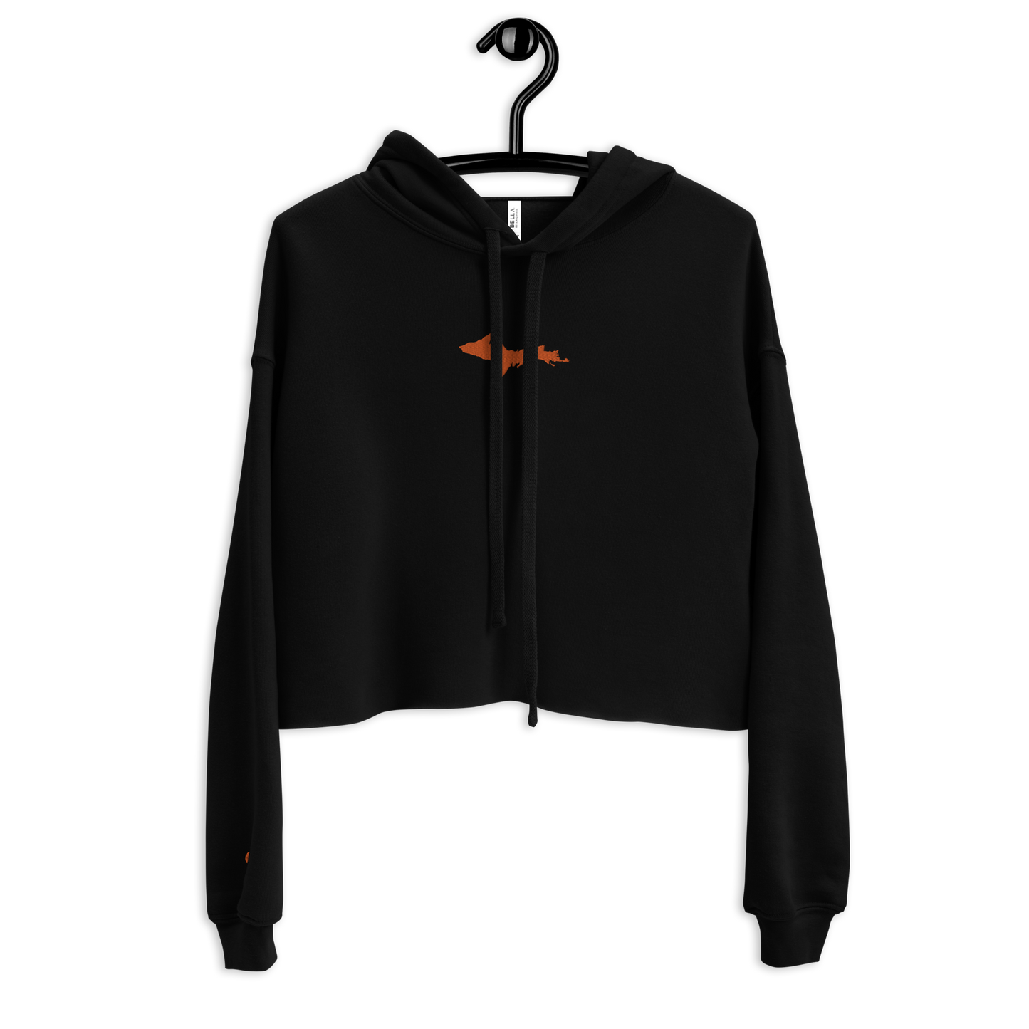 Michigan Upper Peninsula Hoodie (w/ Embroidered Orange UP Outline) | Premium Cropped