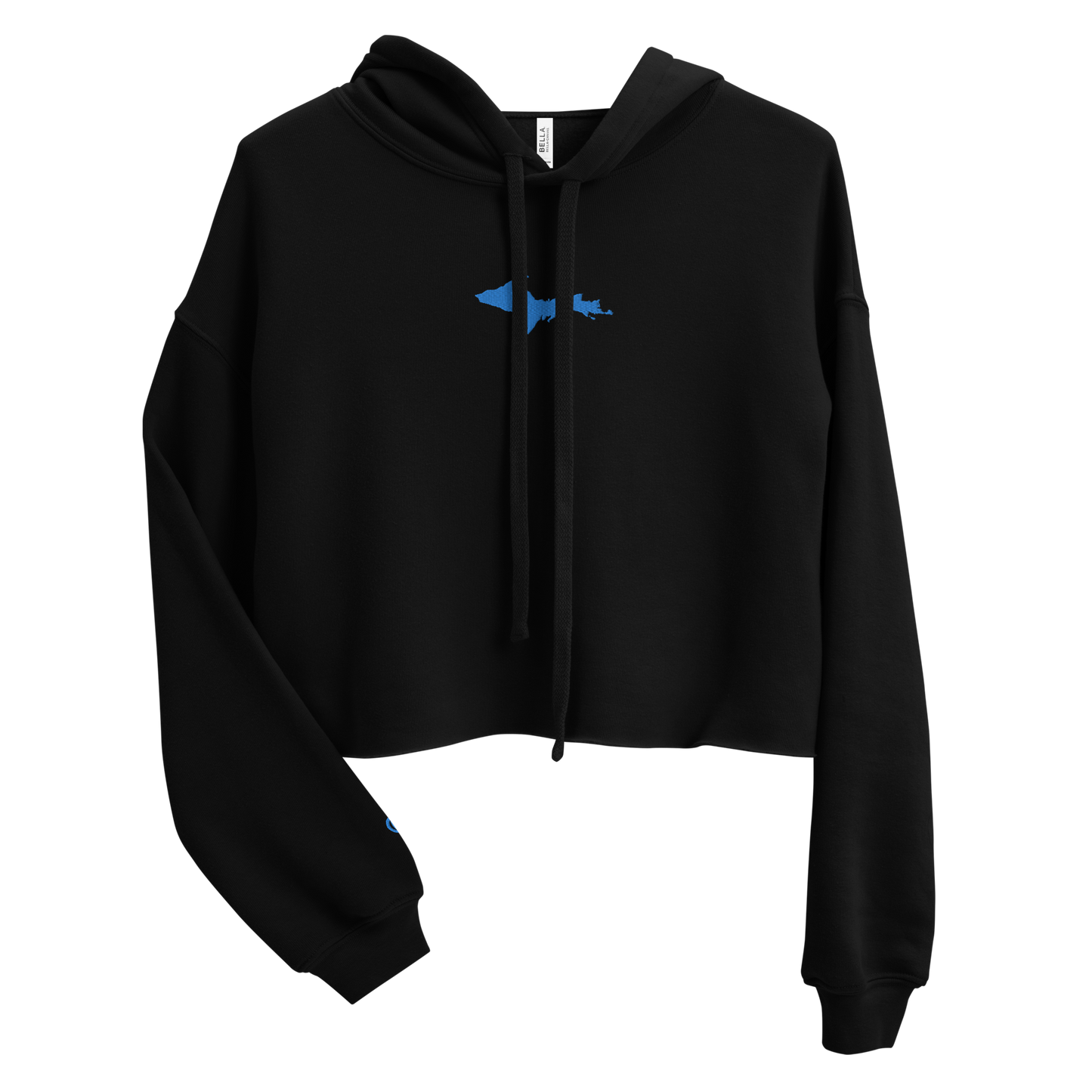 Michigan Upper Peninsula Hoodie (w/ Embroidered Azure UP Outline) | Premium Cropped