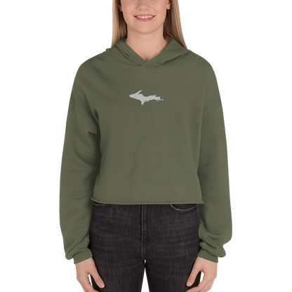 Michigan Upper Peninsula Hoodie (w/ Embroidered UP Outline) | Premium Cropped