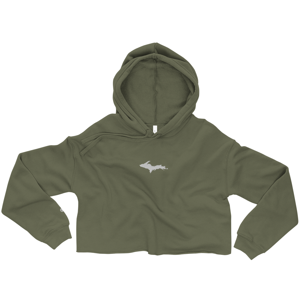 Michigan Upper Peninsula Hoodie (w/ Embroidered UP Outline) | Premium Cropped