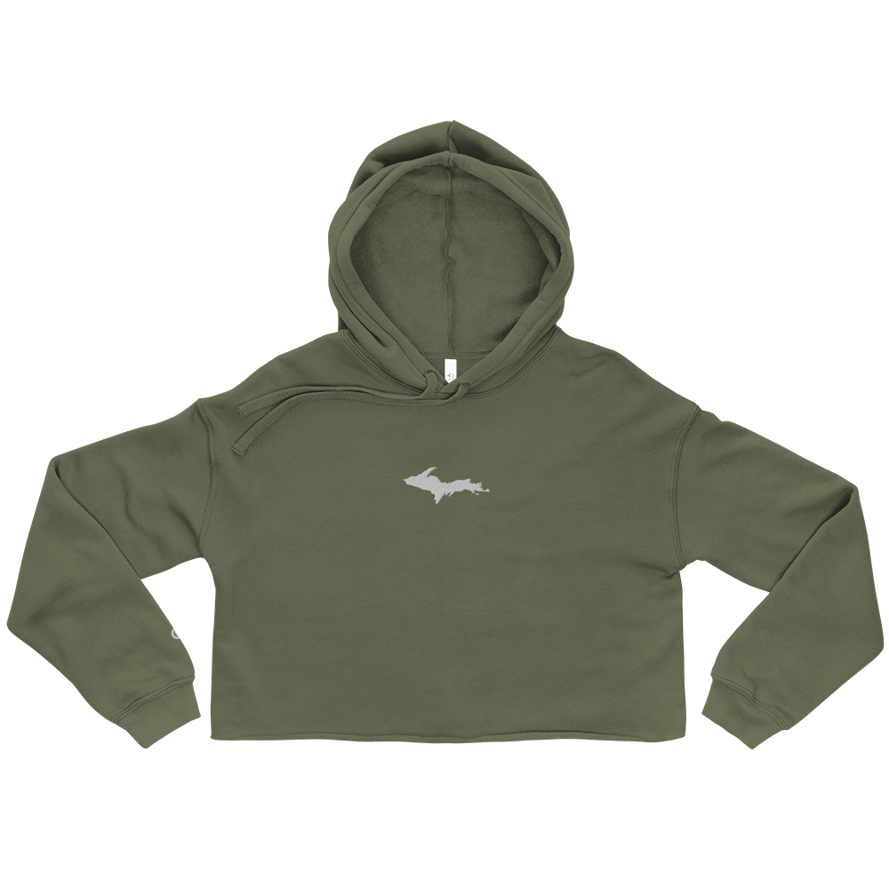 Michigan Upper Peninsula Hoodie (w/ Embroidered UP Outline) | Premium Cropped