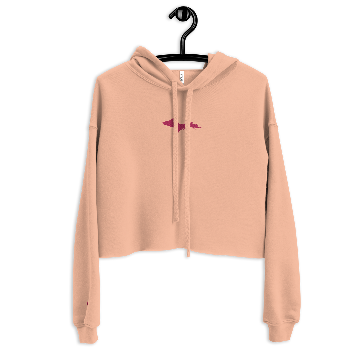 Michigan Upper Peninsula Hoodie (w/ Embroidered Pink UP Outline) | Premium Cropped