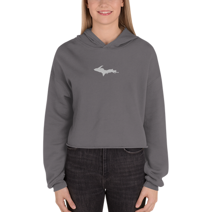 Michigan Upper Peninsula Hoodie (w/ Embroidered UP Outline) | Premium Cropped