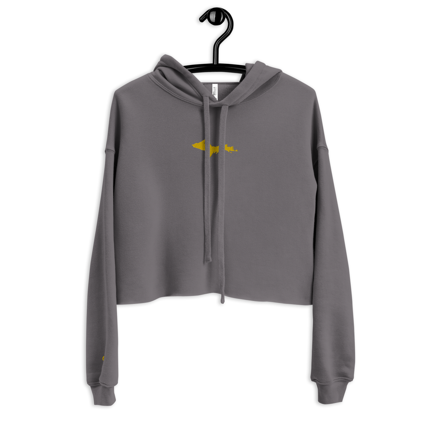 Michigan Upper Peninsula Hoodie (w/ Embroidered Gold UP Outline) | Premium Cropped