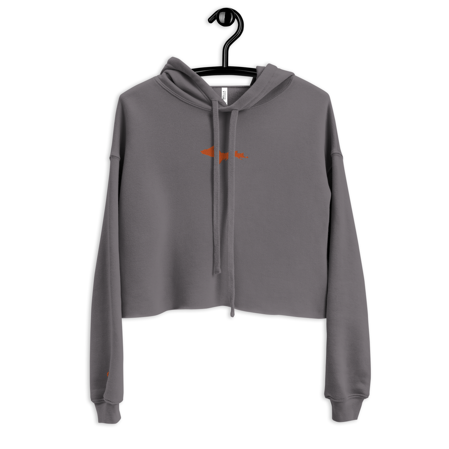 Michigan Upper Peninsula Hoodie (w/ Embroidered Orange UP Outline) | Premium Cropped