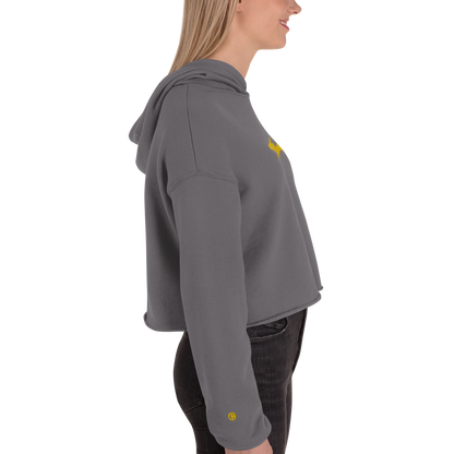 Michigan Upper Peninsula Hoodie (w/ Embroidered Gold UP Outline) | Premium Cropped