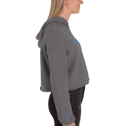 Michigan Upper Peninsula Hoodie (w/ Embroidered Azure UP Outline) | Premium Cropped