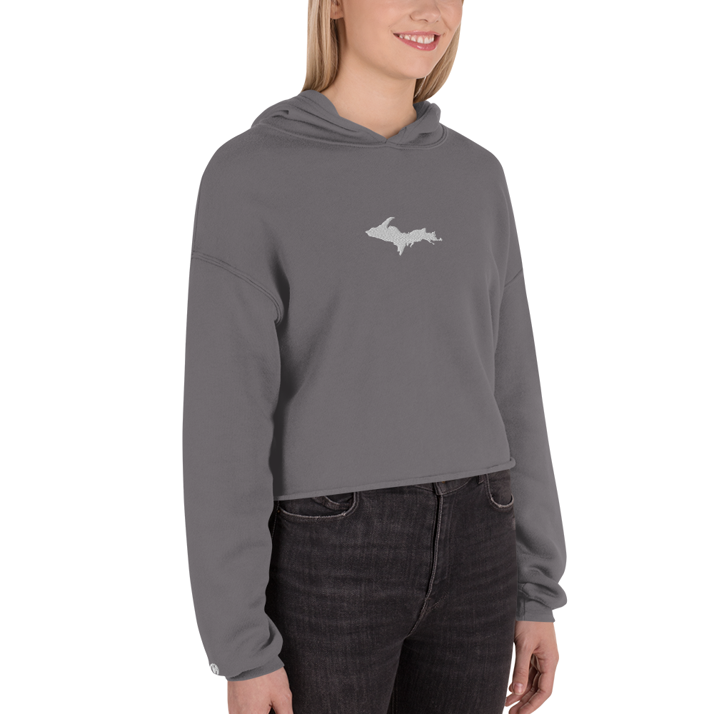 Michigan Upper Peninsula Hoodie (w/ Embroidered UP Outline) | Premium Cropped