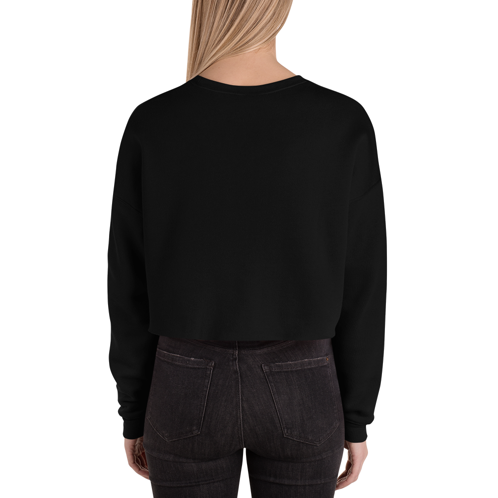 Michigan Upper Peninsula Cropped Sweatshirt (w/ Embroidered Pink UP Outline)