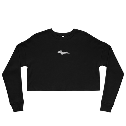 Michigan Upper Peninsula Cropped Sweatshirt (w/ Embroidered UP Outline)