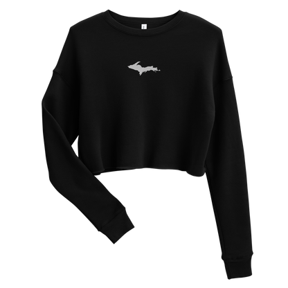 Michigan Upper Peninsula Cropped Sweatshirt (w/ Embroidered UP Outline)