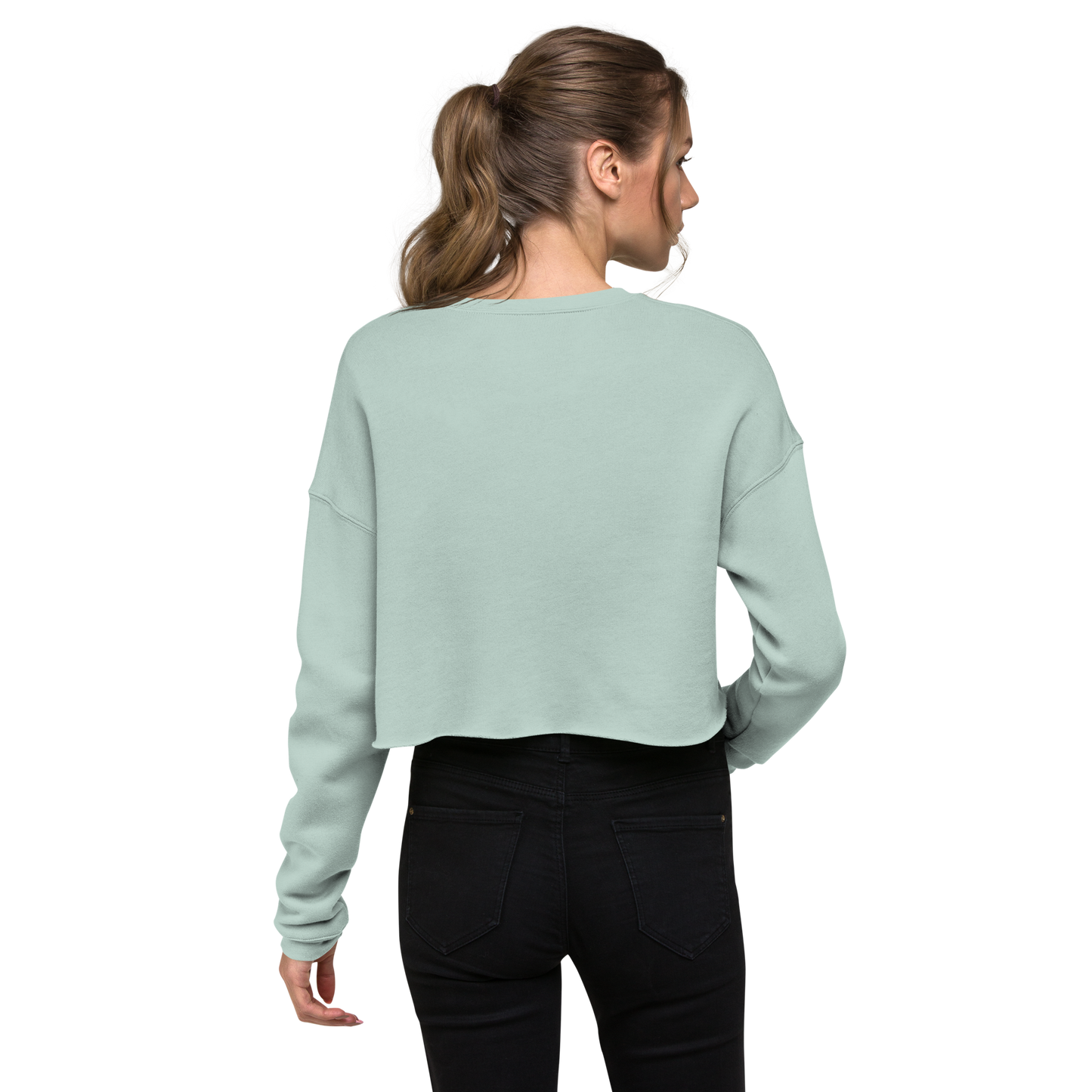 Michigan Upper Peninsula Cropped Sweatshirt (w/ Green UP Outline)