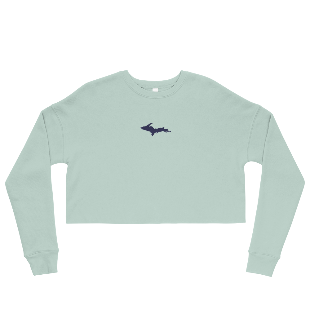 Michigan Upper Peninsula Cropped Sweatshirt (w/ Embroidered UP Outline)