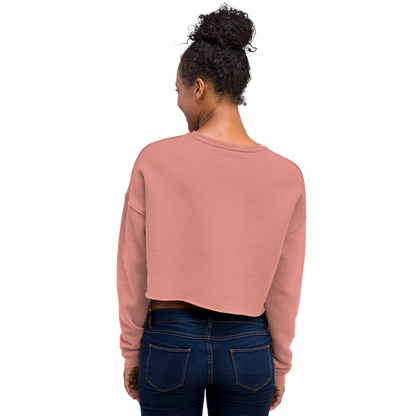 Michigan Upper Peninsula Cropped Sweatshirt (w/ Embroidered Pink UP Outline)