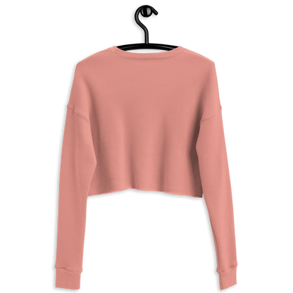 Michigan Upper Peninsula Cropped Sweatshirt (w/ Embroidered Pink UP Outline)