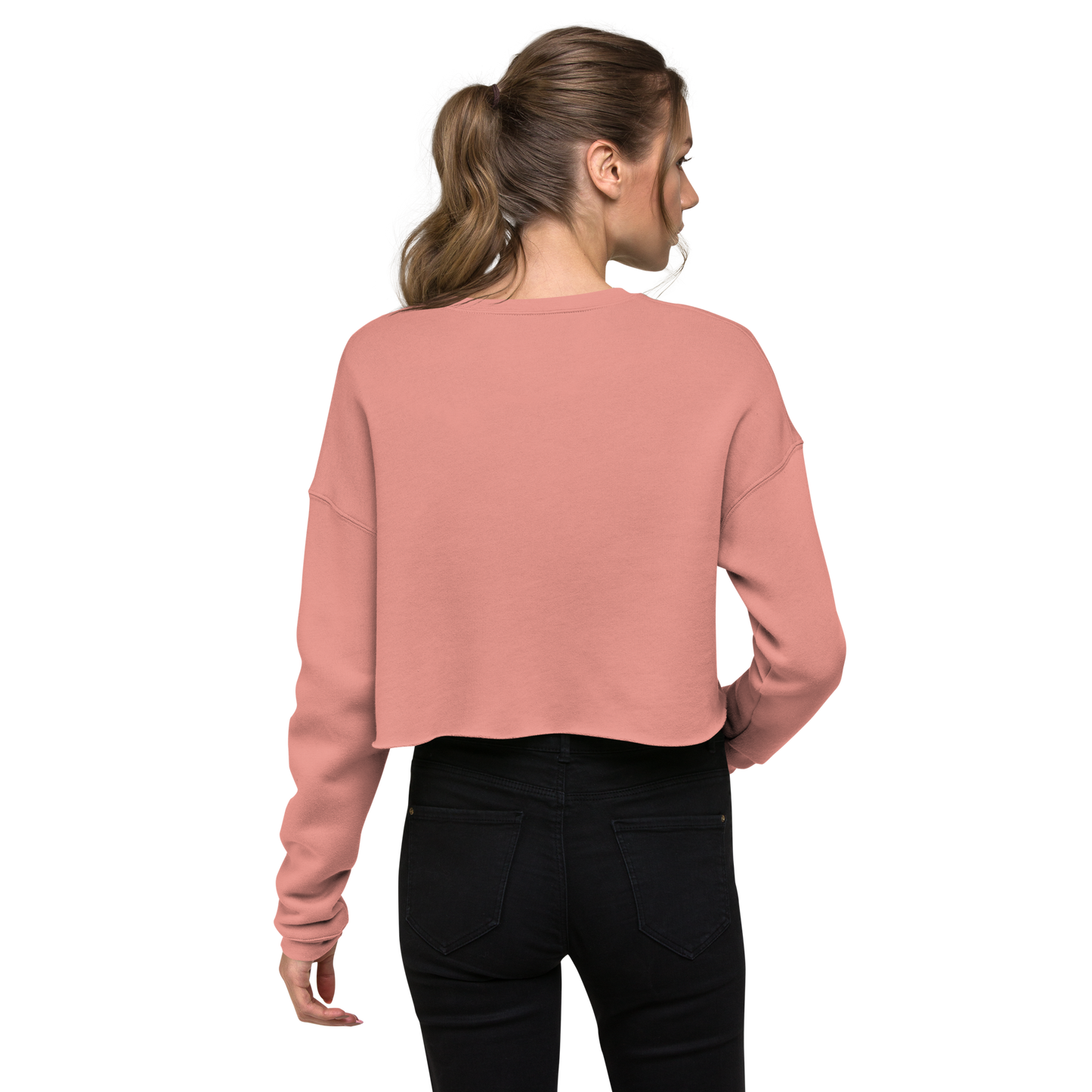 Michigan Upper Peninsula Cropped Sweatshirt (w/ Embroidered Pink UP Outline)