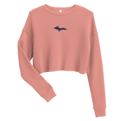 Michigan Upper Peninsula Cropped Sweatshirt (w/ Embroidered UP Outline)