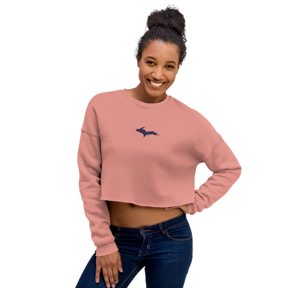 Michigan Upper Peninsula Cropped Sweatshirt (w/ Embroidered UP Outline)