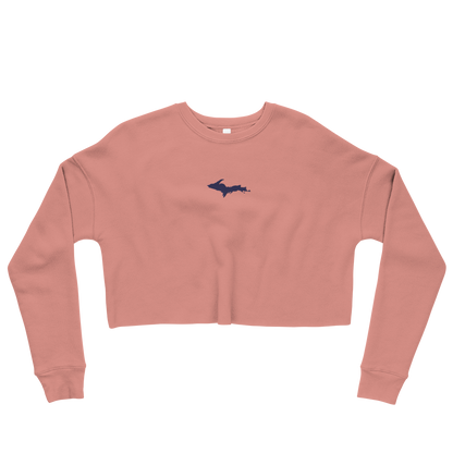 Michigan Upper Peninsula Cropped Sweatshirt (w/ Embroidered UP Outline)