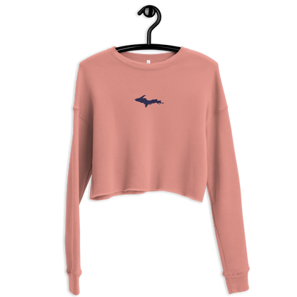 Michigan Upper Peninsula Cropped Sweatshirt (w/ Embroidered UP Outline)