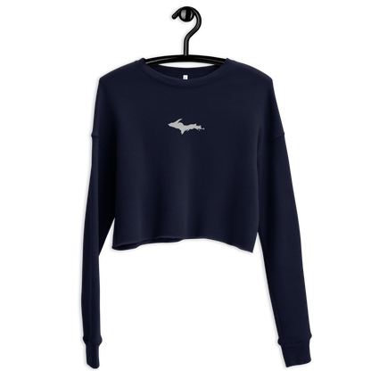 Michigan Upper Peninsula Cropped Sweatshirt (w/ Embroidered UP Outline)