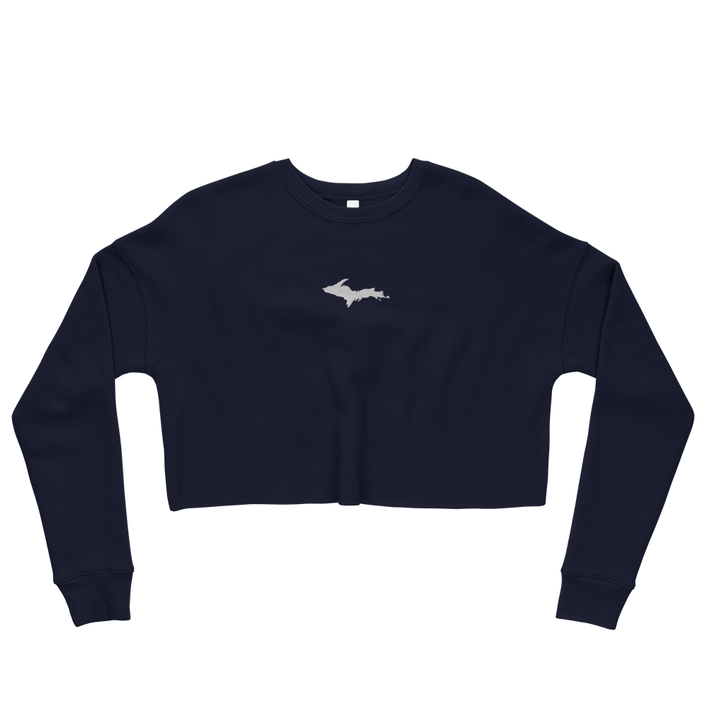 Michigan Upper Peninsula Cropped Sweatshirt (w/ Embroidered UP Outline)