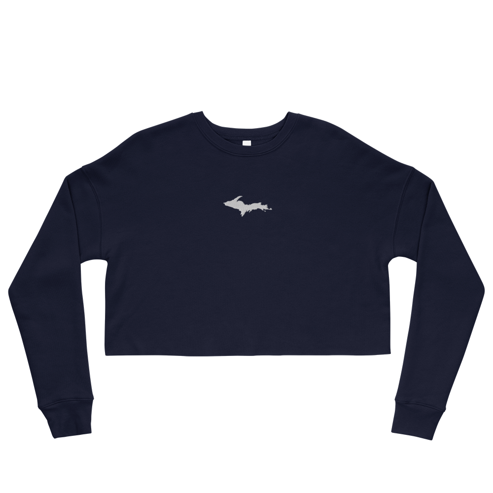 Michigan Upper Peninsula Cropped Sweatshirt (w/ Embroidered UP Outline)