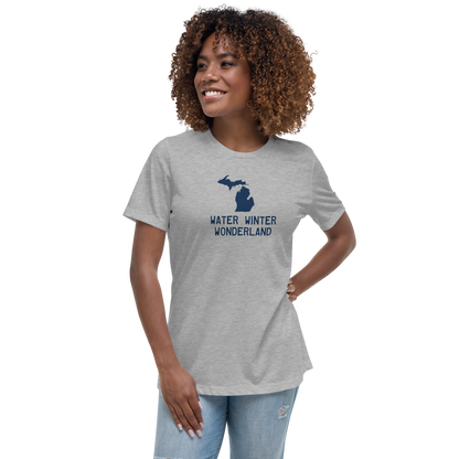 'Winter Water Wonderland' Michigan T-Shirt | Women's Relaxed Fit