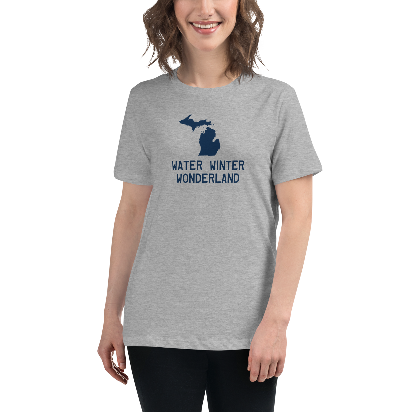 'Winter Water Wonderland' Michigan T-Shirt | Women's Relaxed Fit