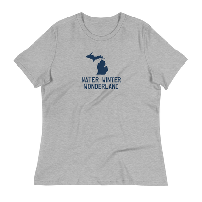 'Winter Water Wonderland' Michigan T-Shirt | Women's Relaxed Fit