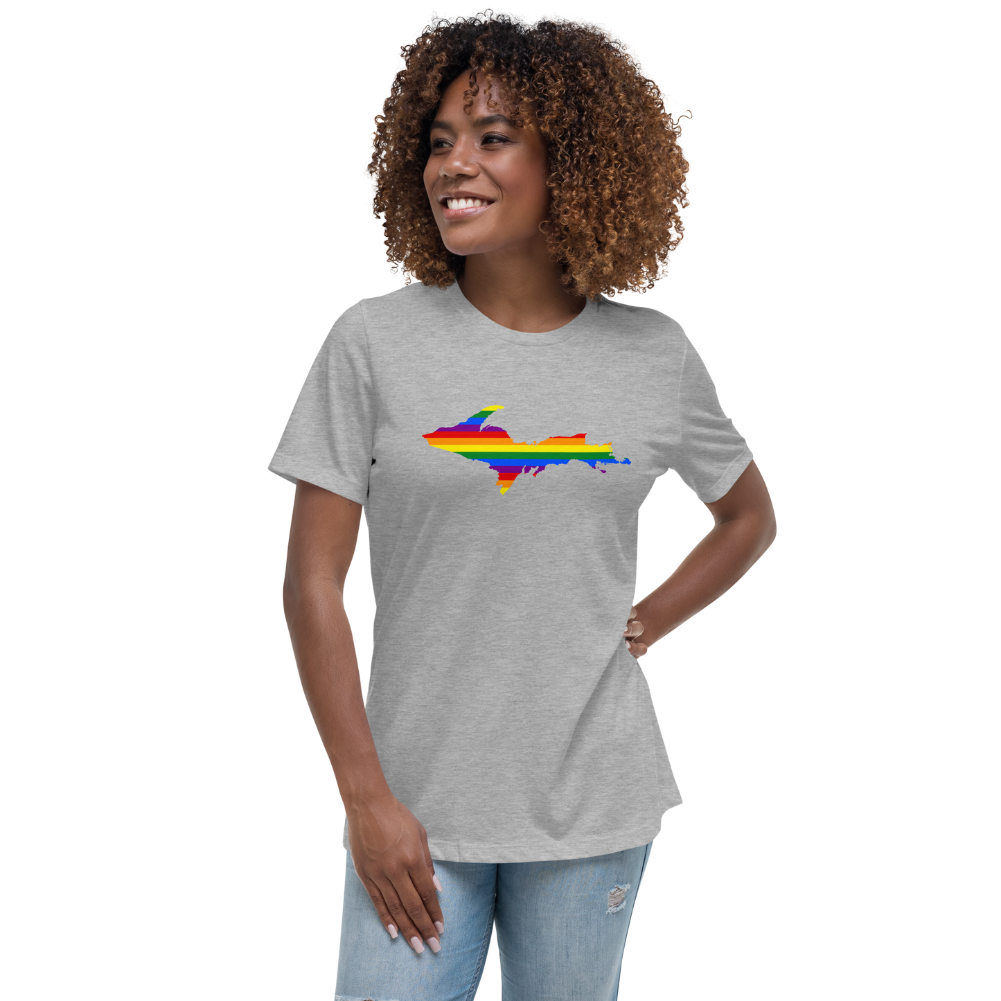 Michigan Upper Peninsula T-Shirt (w/ UP Pride Outline) | Women's Relaxed Fit