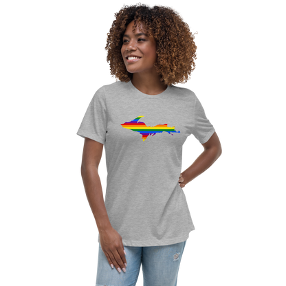 Michigan Upper Peninsula T-Shirt (w/ UP Pride Outline) | Women's Relaxed Fit