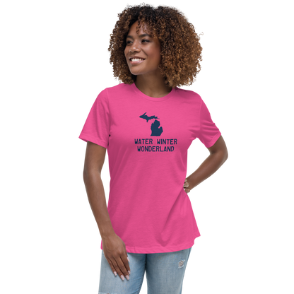 'Winter Water Wonderland' Michigan T-Shirt | Women's Relaxed Fit