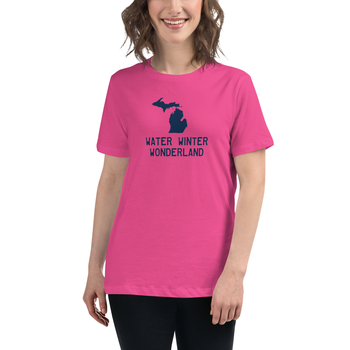 'Winter Water Wonderland' Michigan T-Shirt | Women's Relaxed Fit