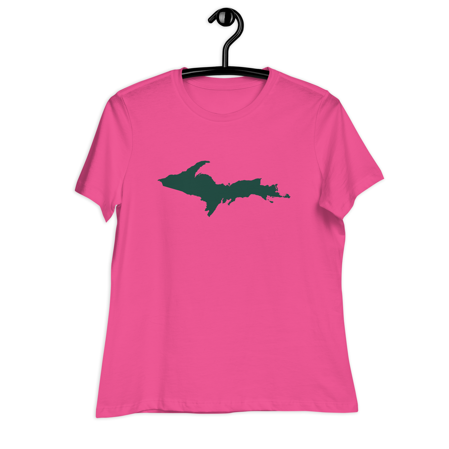 Michigan Upper Peninsula T-Shirt (w/ Green UP Outline) | Women's Relaxed Fit