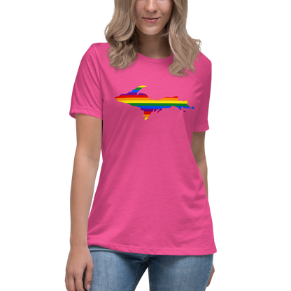 Michigan Upper Peninsula T-Shirt (w/ UP Pride Outline) | Women's Relaxed Fit