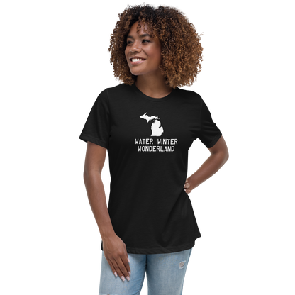 'Winter Water Wonderland' Michigan T-Shirt | Women's Relaxed Fit