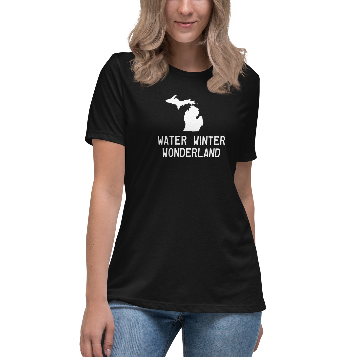 'Winter Water Wonderland' Michigan T-Shirt | Women's Relaxed Fit