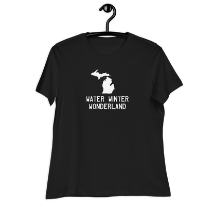 'Winter Water Wonderland' Michigan T-Shirt | Women's Relaxed Fit