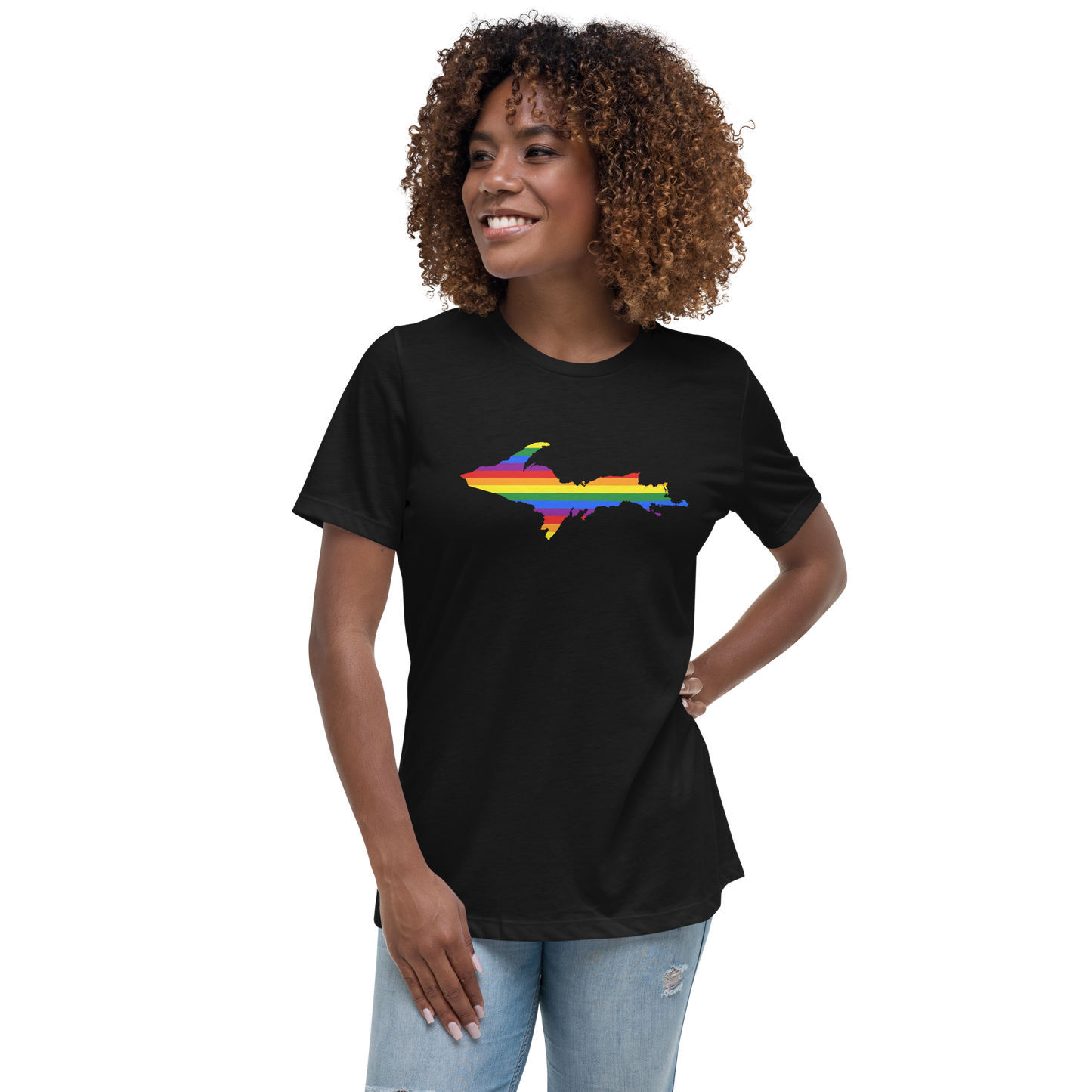 Michigan Upper Peninsula T-Shirt (w/ UP Pride Outline) | Women's Relaxed Fit