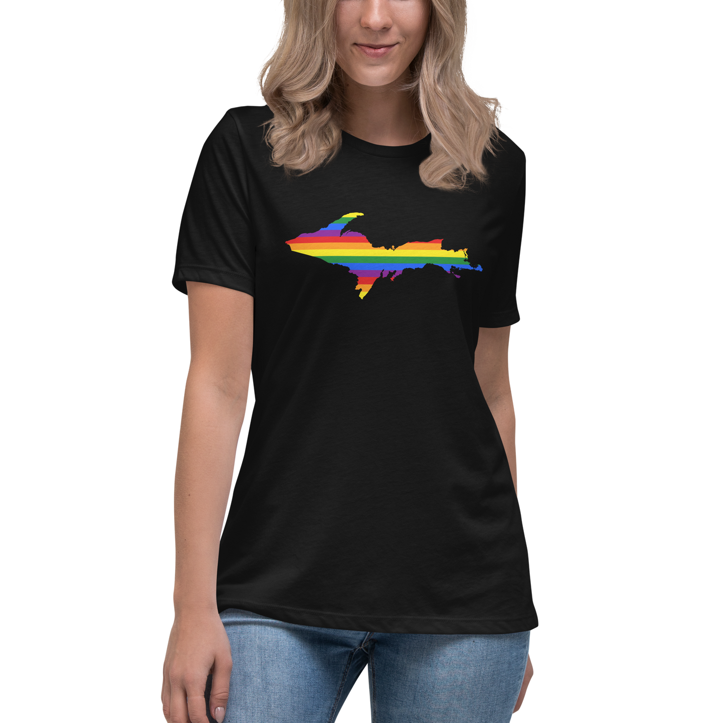 Michigan Upper Peninsula T-Shirt (w/ UP Pride Outline) | Women's Relaxed Fit