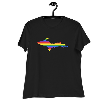 Michigan Upper Peninsula T-Shirt (w/ UP Pride Outline) | Women's Relaxed Fit