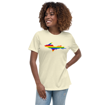 Michigan Upper Peninsula T-Shirt (w/ UP Pride Outline) | Women's Relaxed Fit