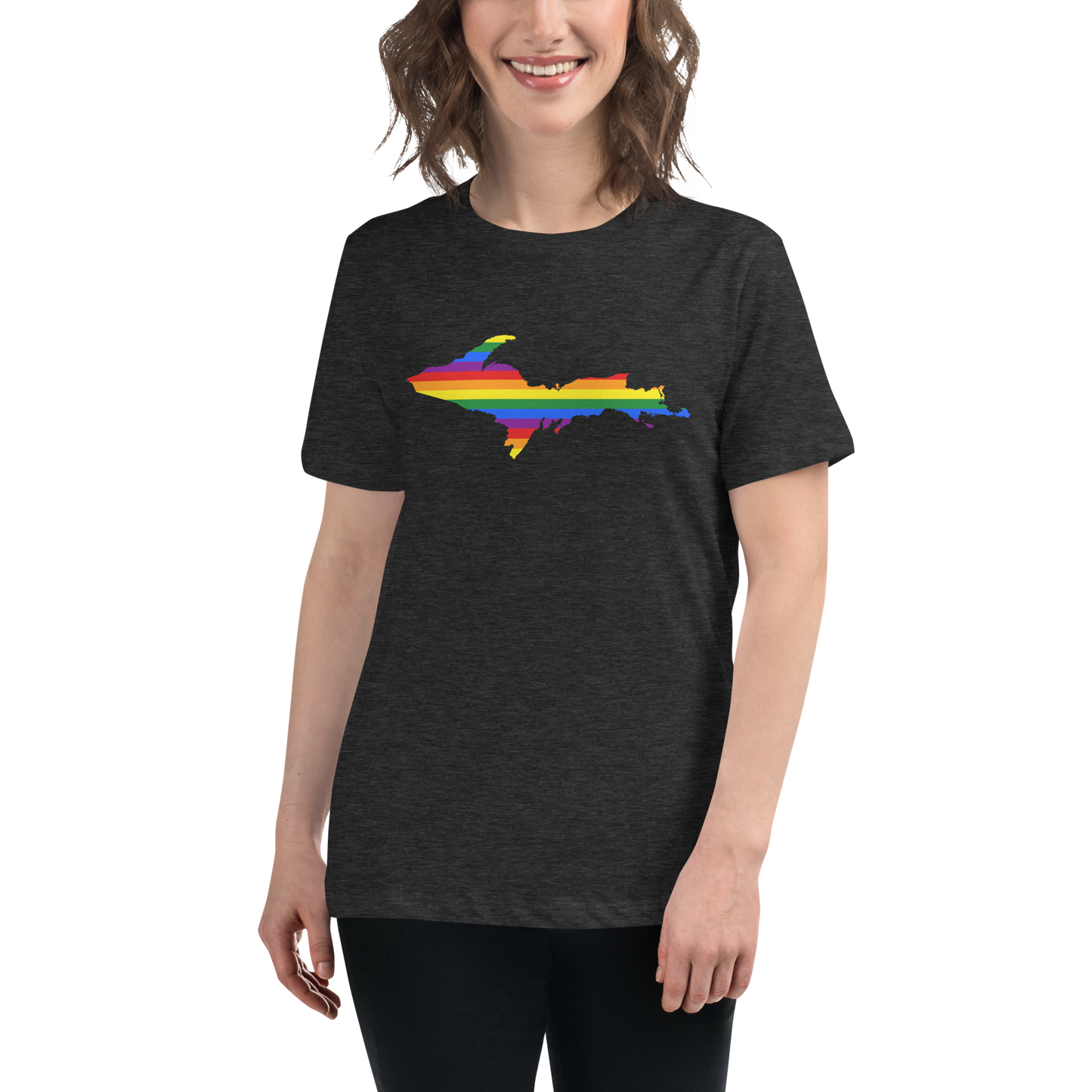 Michigan Upper Peninsula T-Shirt (w/ UP Pride Outline) | Women's Relaxed Fit