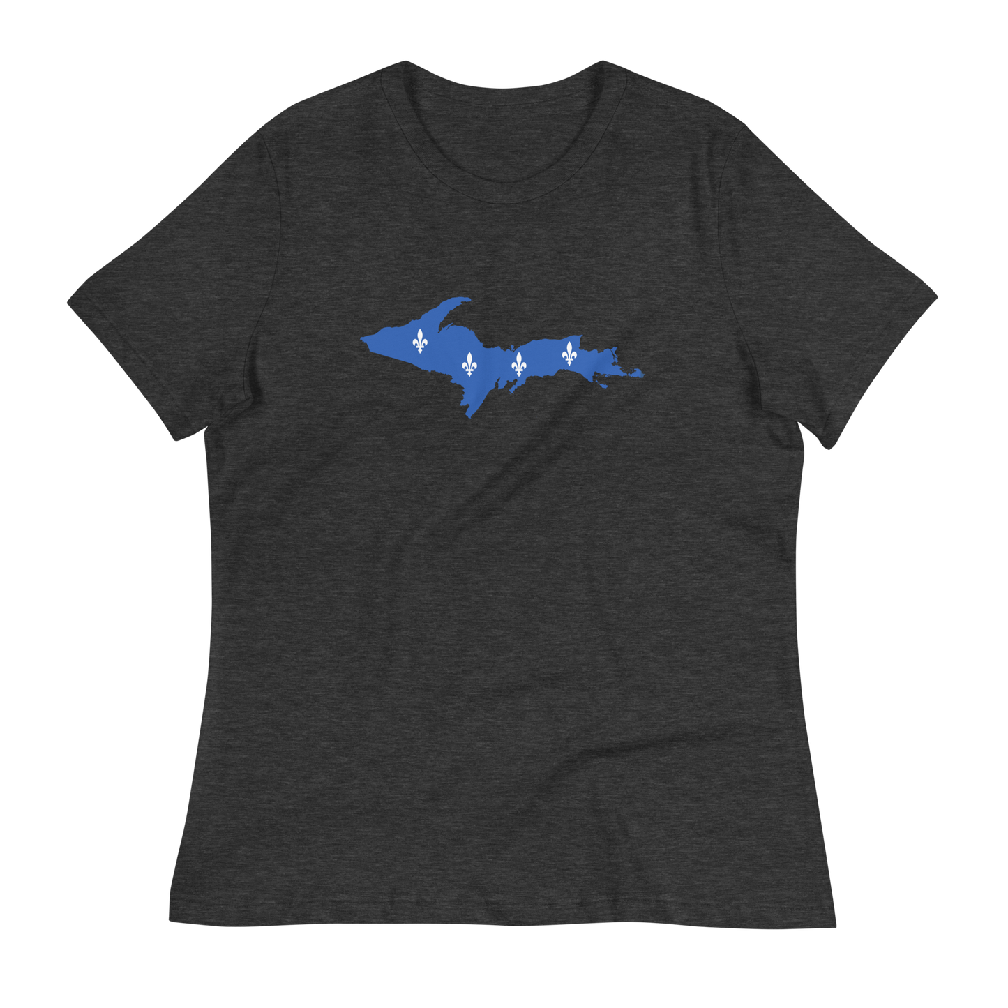 Michigan Upper Peninsula T-Shirt (w/ UP Quebec Flag Outline) | Women's Relaxed Fit